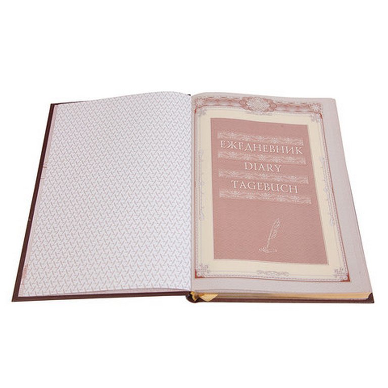 Ежедневник без дат 162*223 мм Макей съемная обложка из нат.кожи "Bubbles" баклажан