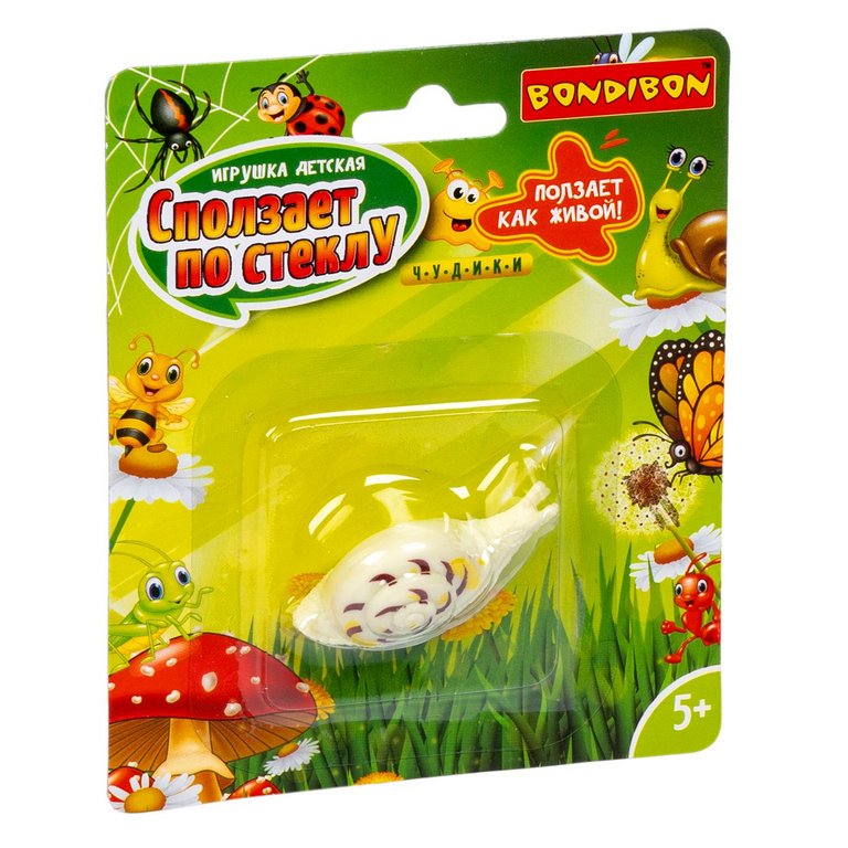 Игрушка Чудики "Улитка" сползает по стеклу, Bondibon