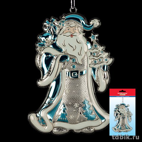 Украшение елочное из ПВХ "Дед Мороз ледяной" 17см