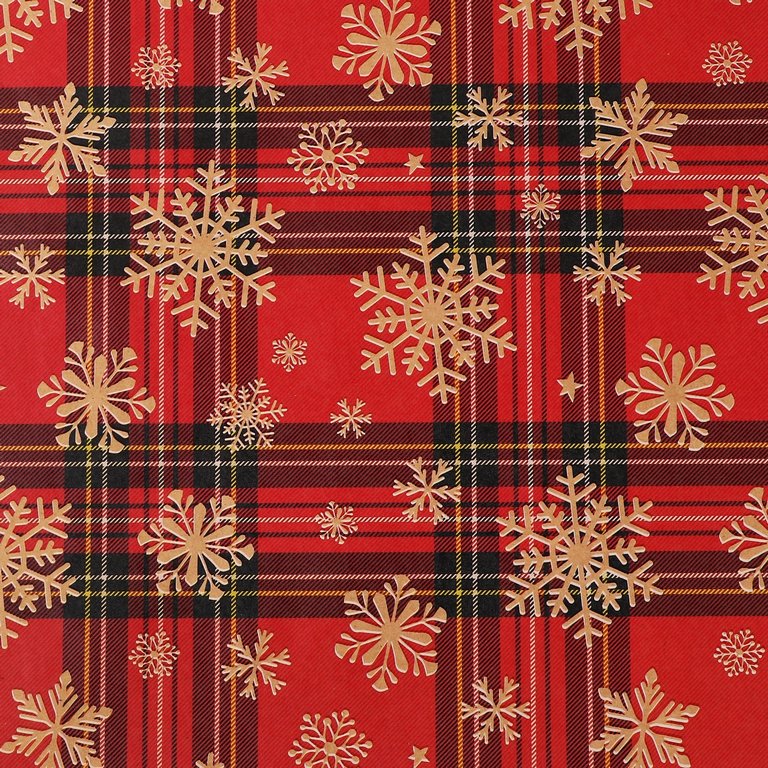 Бумага упаковочная НГ 50*70см крафт в рулоне "Новогодняя"