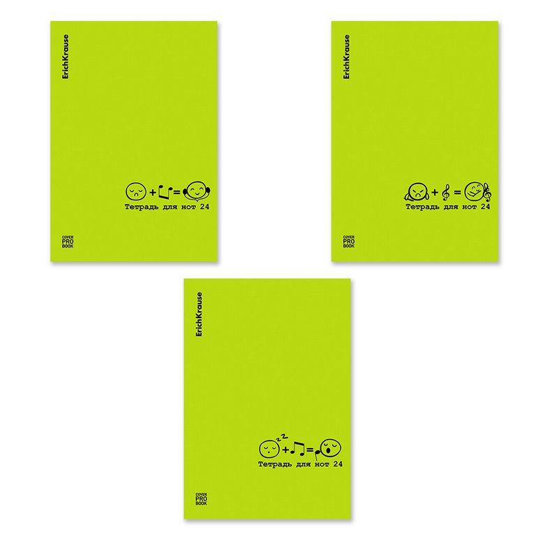 Тетрадь для нот 24 л., А4 на скрепке "CoverProBook Music Valley" вертикальная, пластик