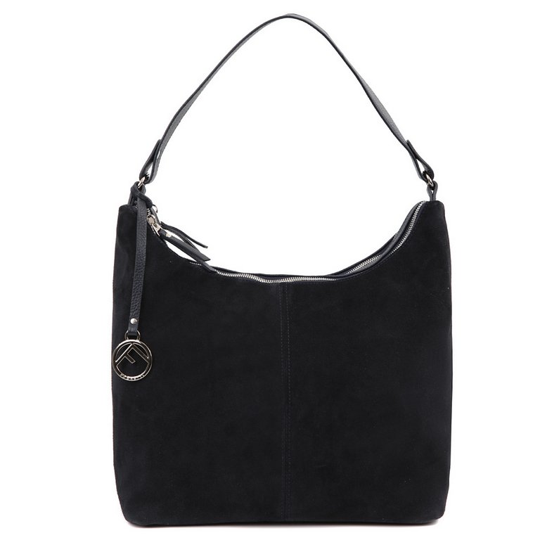 Сумка женская FABRETTI 30*26*12см, нат. кожа, синий