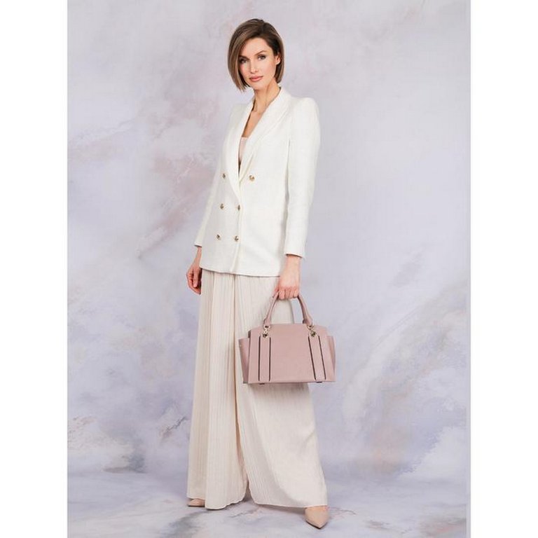 Сумка женская LEO VENTONI 32*23*14см, нат. кожа, розовый