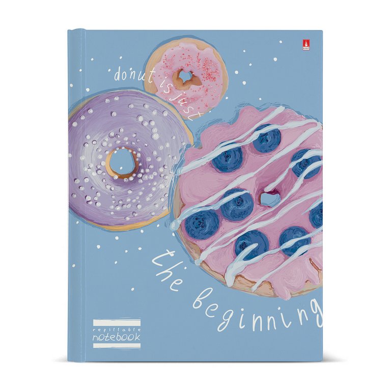Тетрадь 80 лист кл. А5 на кольцах со сменным блоком "DONUT"