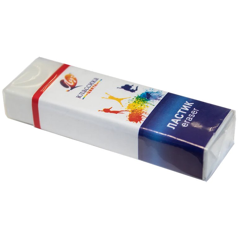Ластик Луч "Классика" К4 60*19*10м в картонном футляре, белый
