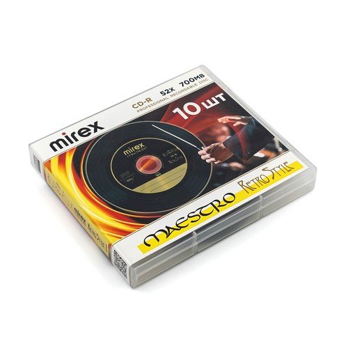Диск CD-R Slim case 10 шт/уп 52х Mirex 700Mb
