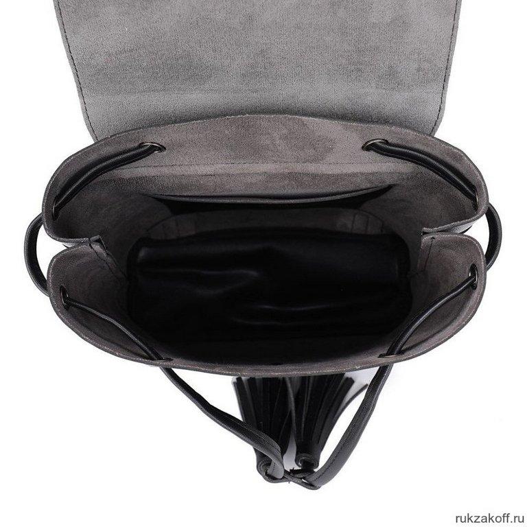 Рюкзак молодежный женский OrsOro иск. кожа 26*22*13 см, черный