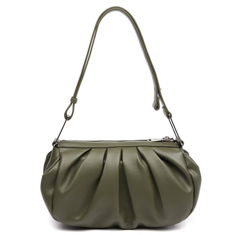 Сумка женская FABRETTI 27х14х7 см, нат. кожа, табачный