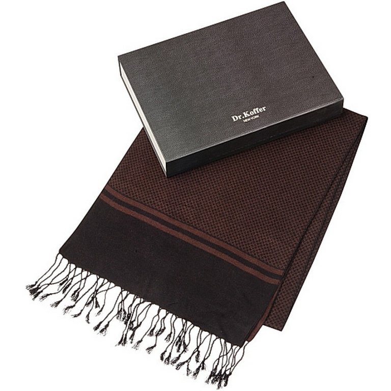 Шарф мужской Dr.Koffer 30x192 см, 50% шелк, 50% вискоза