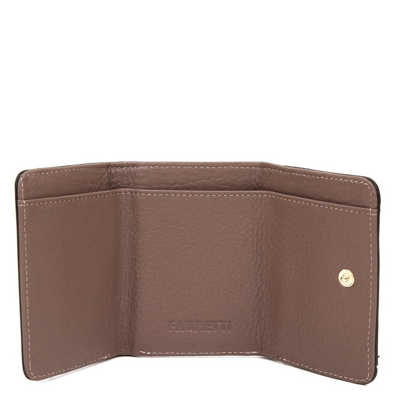 Портмоне FABRETTI женское, нат. кожа,  9,5х7х2,5 см, темно-бежевый