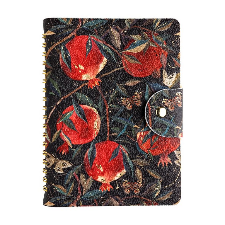 Ежедневник без дат 130*175 мм Bruno Visconti "Flora. Гранат" гибк. обл., иск. кожа на кнопке