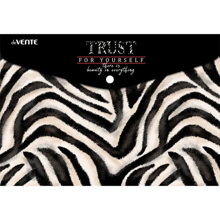Папка-конверт на кнопке A4 пластик 0,15 мм DeVente Trust for Yourself