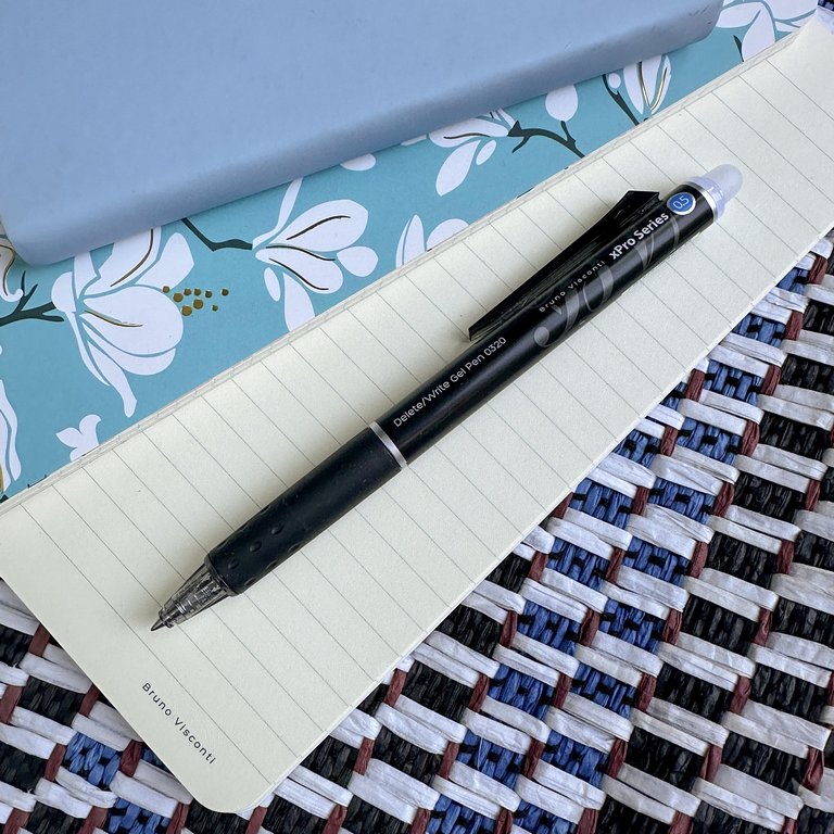 Ручка пиши-стирай автомат гелевая Bruno Visconti "DeleteSlimClick.xPro Nero" синяя 0,5мм