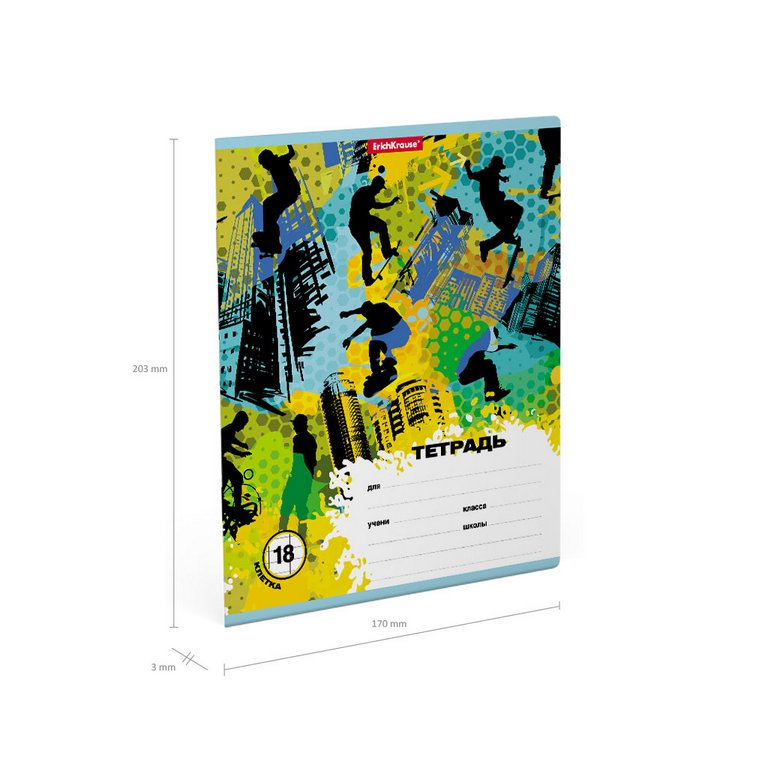 Тетрадь 18 лист кл. А5 "Skateboarder"