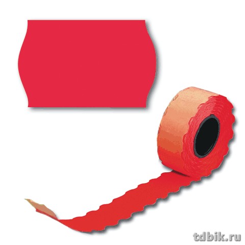 Лента для э/пистолетов цвет красный 26*16 волна (1000 эт)