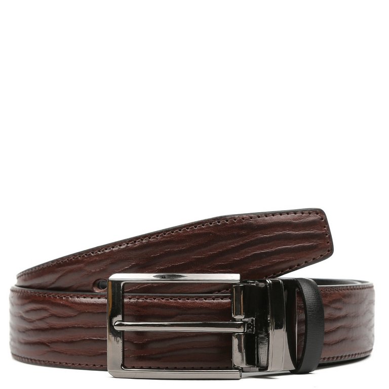 Ремень FABRETTI мужской, натуральная кожа, размер 120, коричневый