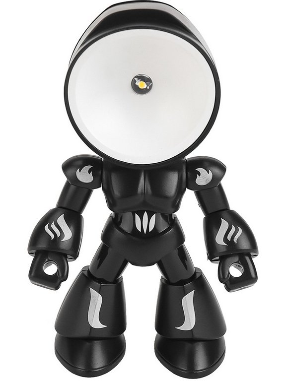 Светильник "Механический воин" 10*6 см, пластик, черный  (батарейки в комплекте)