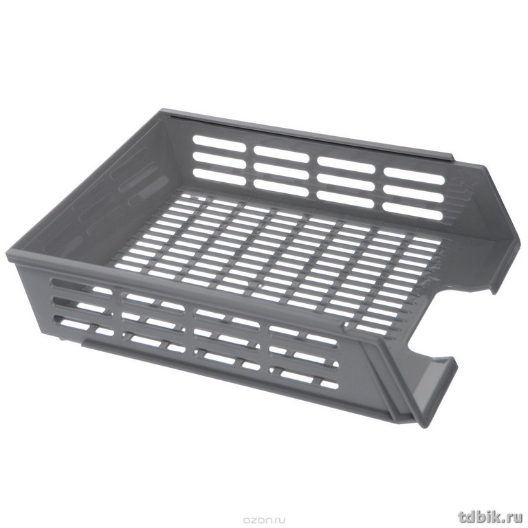 Лоток горизонтальный Стамм XXL с пазами серый