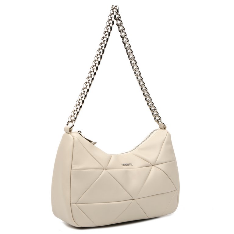 Сумка женская FABRETTI 27х18х10 см, нат. кожа, бежевый