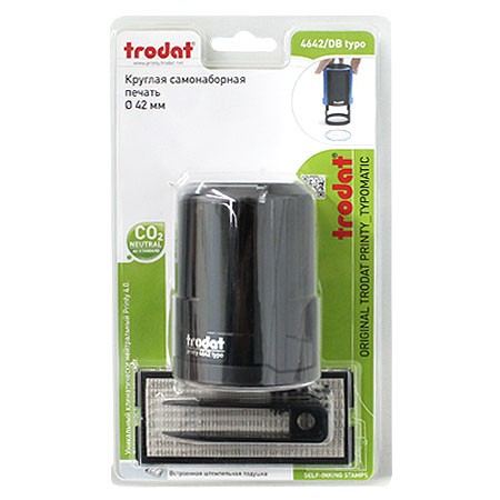 Печать самонаборная с автомат. оснасткой 42 мм 2 круга Trodat