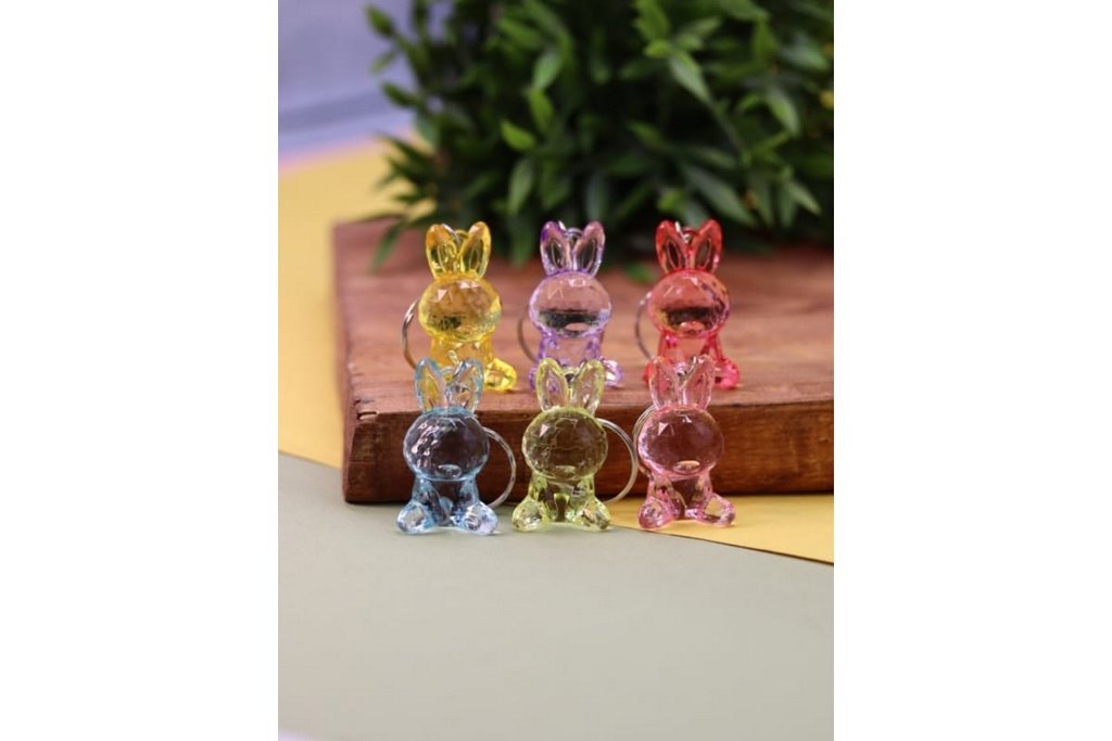 Брелок "Зайчик " сувенирный 4,5 см (пластик) ассорти