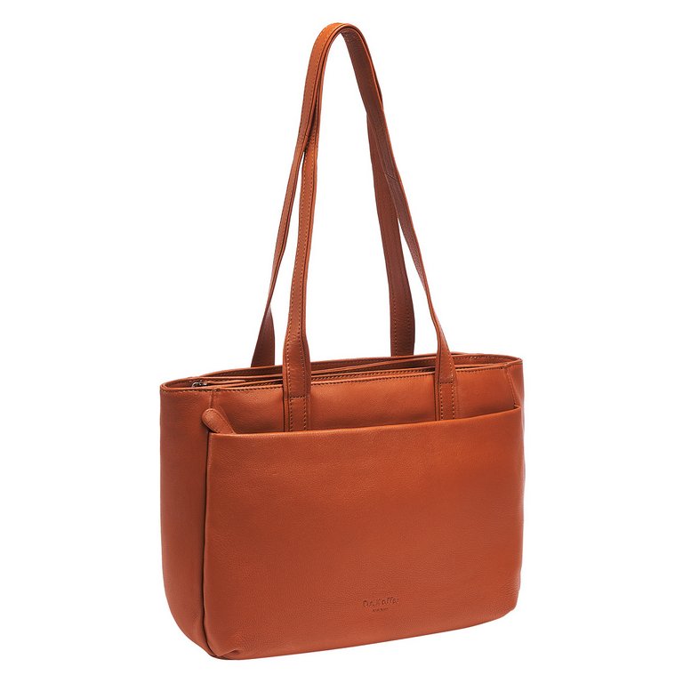 Сумка женская Dr.Koffer 33х24х10см см, нат.кожа коричневая