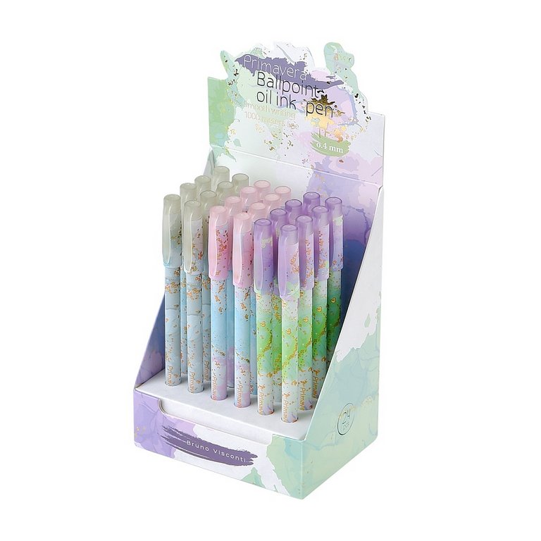 Ручка шариковая с рис. Bruno Visconti "Primavera" 0,4 мм синяя (стерж.138 мм, линия 0,38 мм)