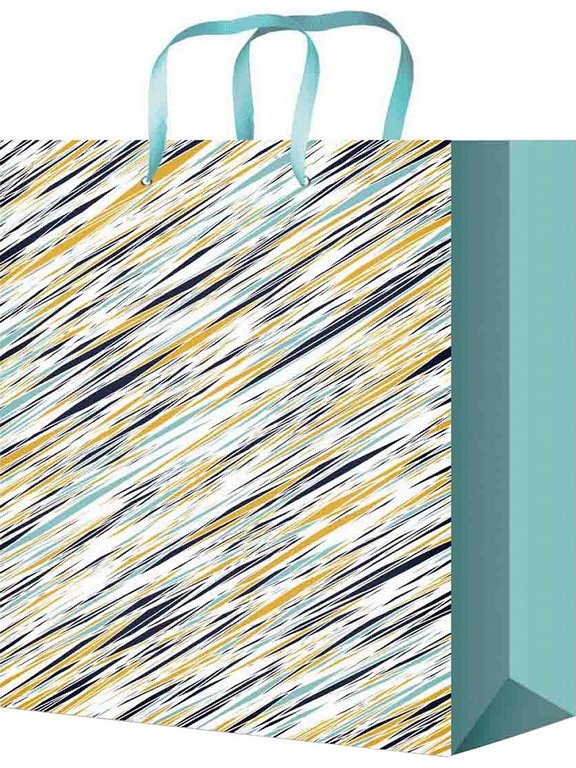 Пакет бумажный 18*23см ламинированный "Полоски"