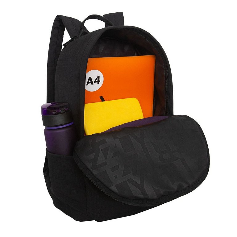 Рюкзак молодежный универсальный Grizzly 38*26*12 см., черный