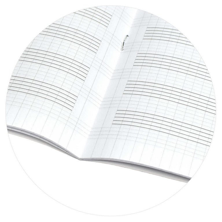 Тетрадь для нот 16 л., А4 на скрепке  "СЛУШАЙ РИТМ"