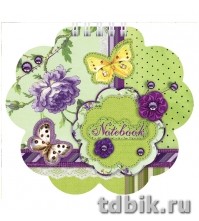 Блокнот А6  60л., 105*148 мм, на гребне, с фигурной высечкой "Нежность"