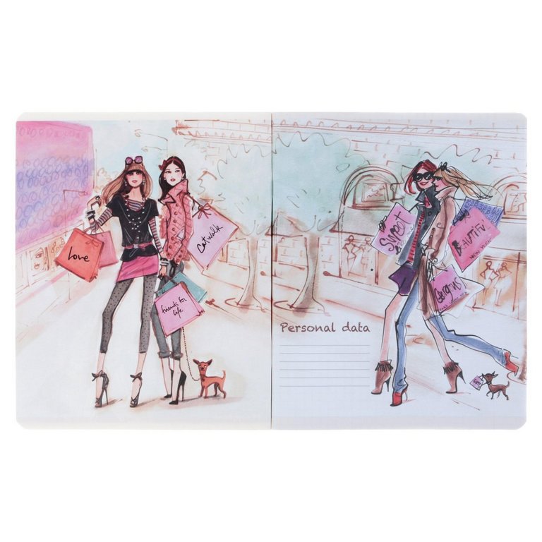 Тетрадь 48 лист кл. А5 на скрепке "ФЭШН NEW" 5 ВИДОВ