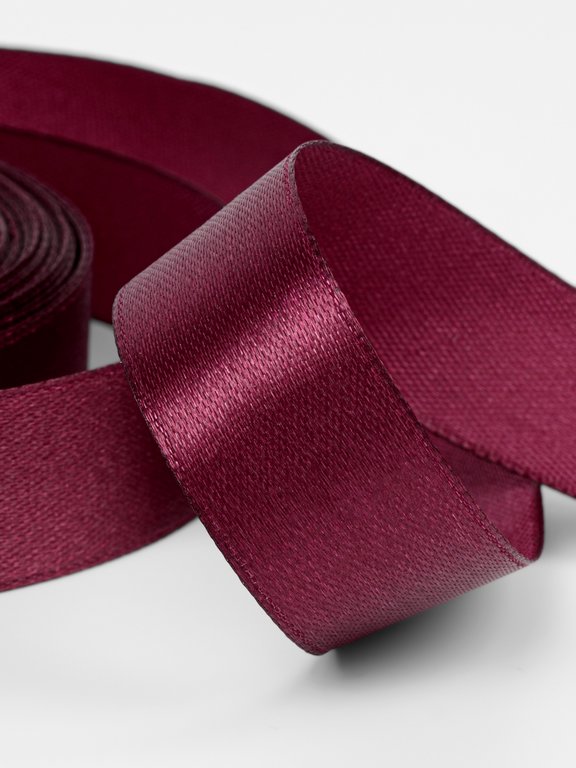 Лента атласная 2,0см*23м, цв. винный  ART UZOR