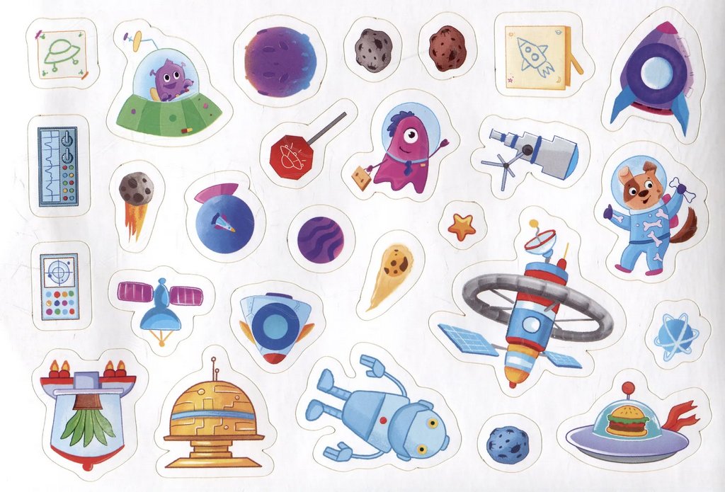 Набор наклеек 101 шт "Космос" ПРОФ-пресс