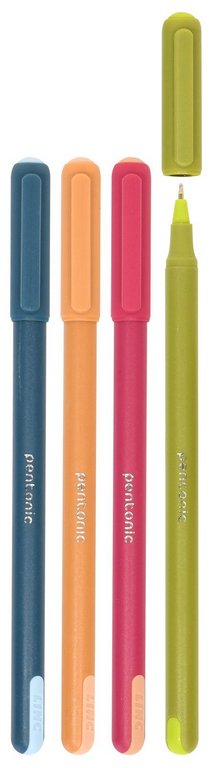 Ручка шариковая масляная Linc Pentonic Color  0,7мм синяя (однораз., линия 0,35мм) игольч.