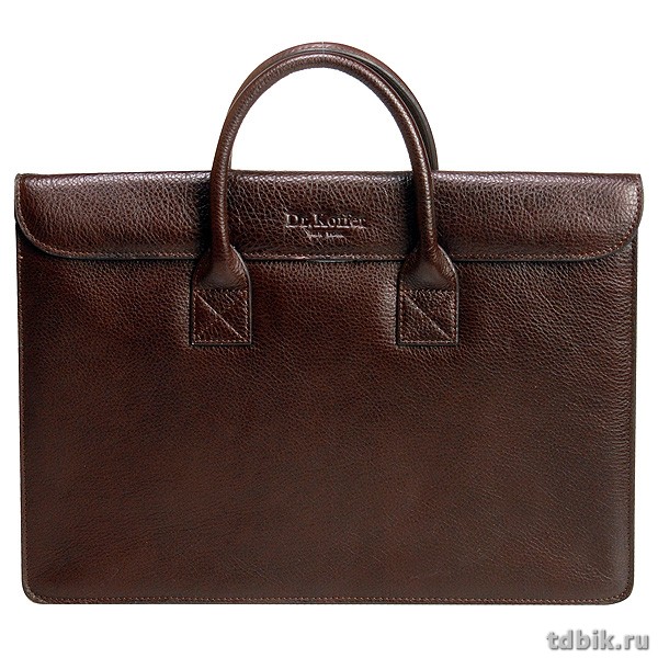 Сумка для документов Dr.Koffer, нат. кожа, коричневая