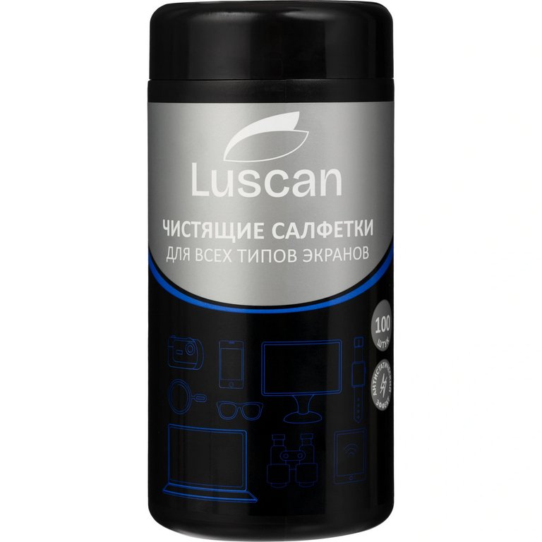 Средство чистящее для оргтехники Luscan, 100 шт., туба, (для экранов)