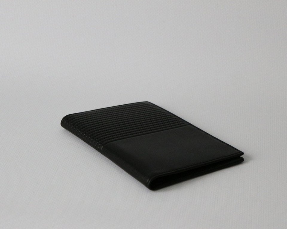 Обложка для паспорта Borasco "Hermes" нат. кожа, черная