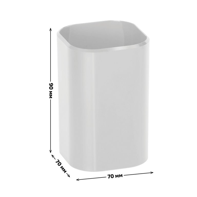 Подставка для ручек "Фаворит" 7*7*10 см, белая Стамм