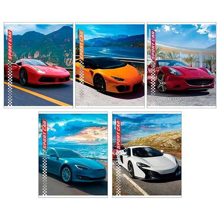 Тетрадь 96 лист кл. А5 на скрепке "Авто"