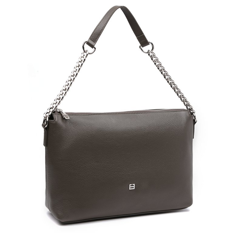 Сумка женская FABRETTI 30х21х10 см, нат. кожа, табачный