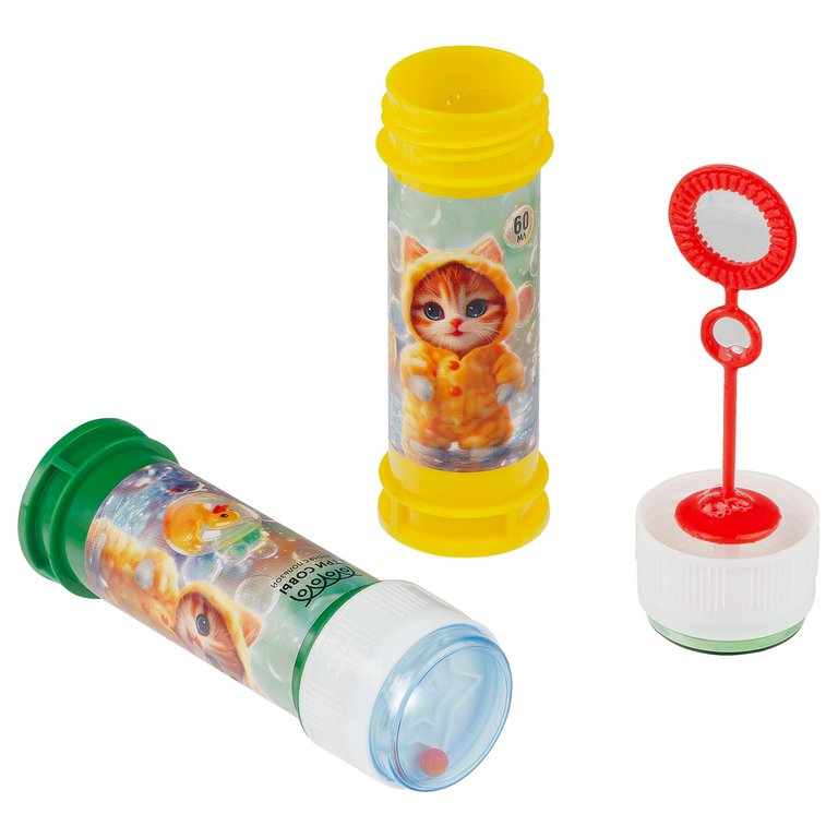 Пузыри мыльные  60мл. ТРИ СОВЫ "Котик" ассорти