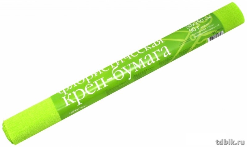 Бумага креповая флористическая 50*250 салатовая, Альт