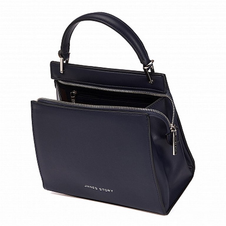 Сумка женская Jane's Story 23х19х12см, экокожа, синяя