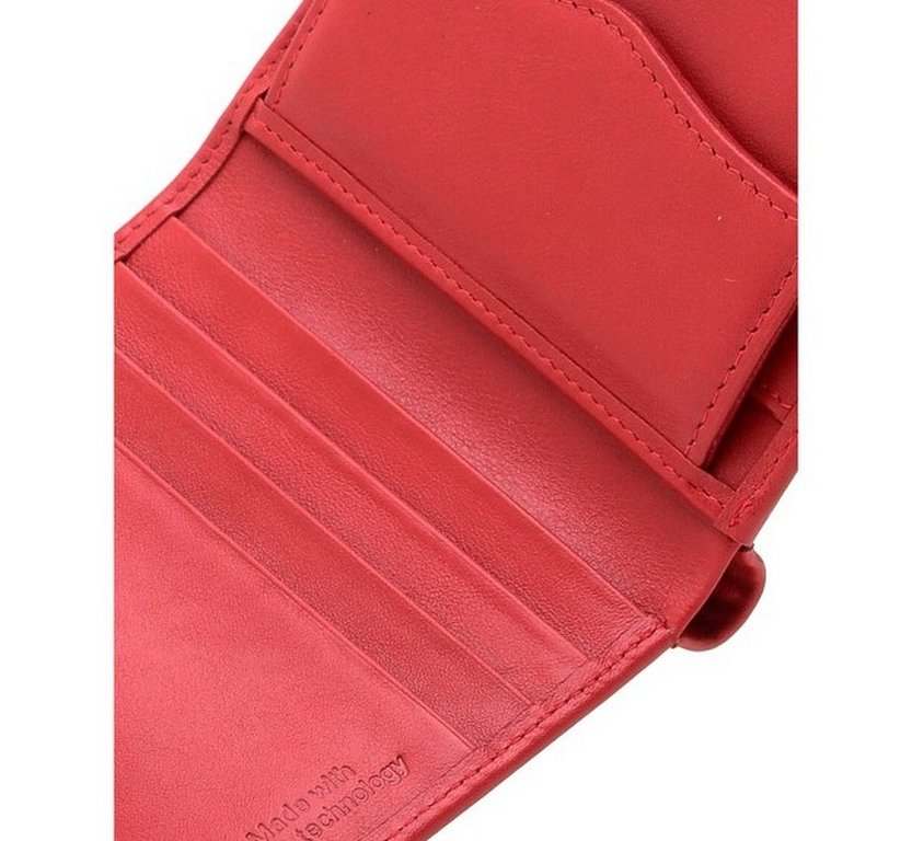 Портмоне D.Morelli женское "Red-2" среднее, нат.кожа