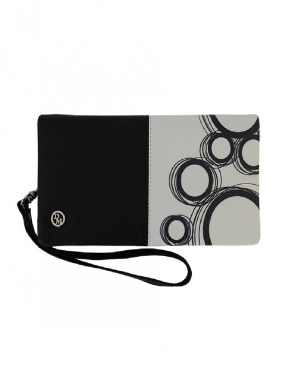 Портмоне D.Morelli "Duo-2" нат. кожа, черно-белое