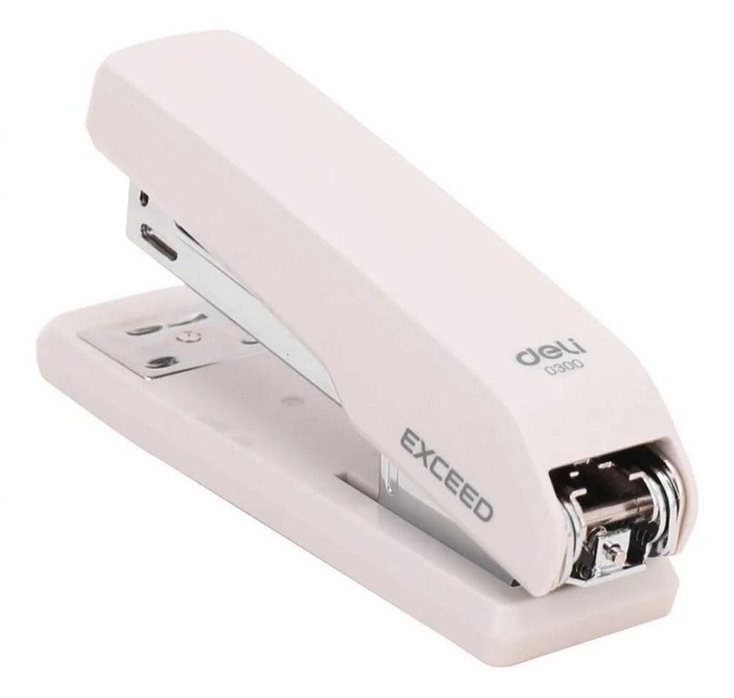 Степлер 24/6 до 25л металлический Deli "Exceed", белый