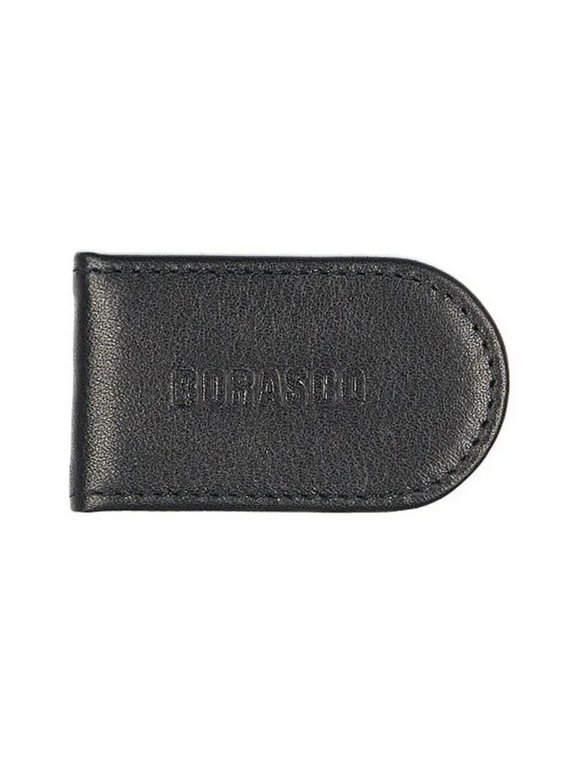 Зажим для денег Borasco нат. кожа, черный