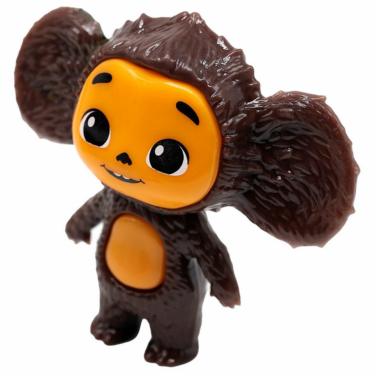 Игрушка - тянучка "Чебурашка" 9 cм, св. коричневый