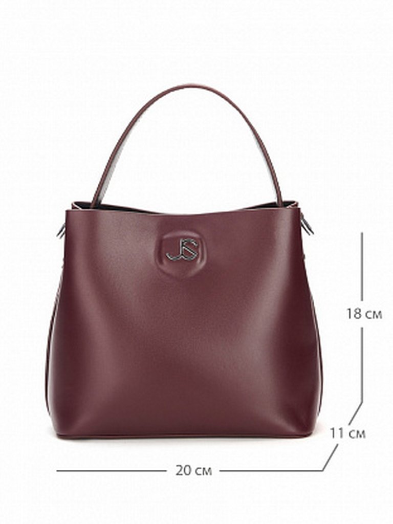 Сумка женская Jane's Story 20х18х11см, нат.кожа, бургунди